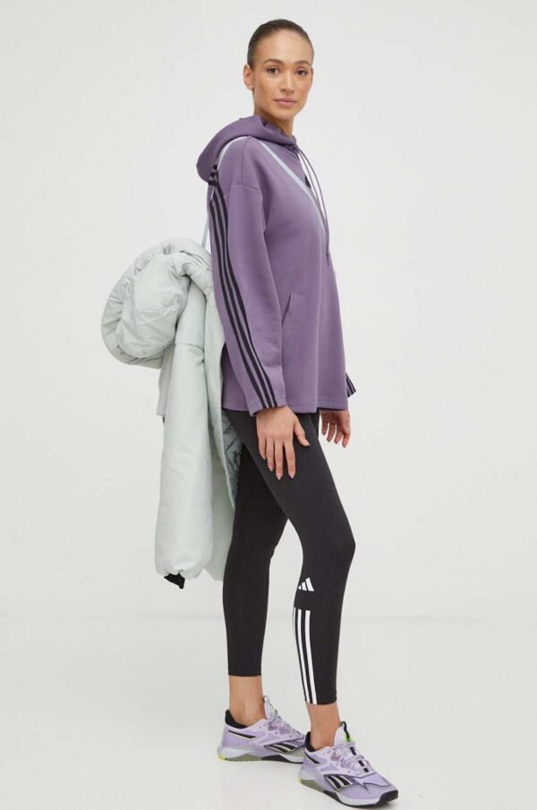 adidas kurtka puchowa damska kolor zielony zimowa oversize - obrazek 7