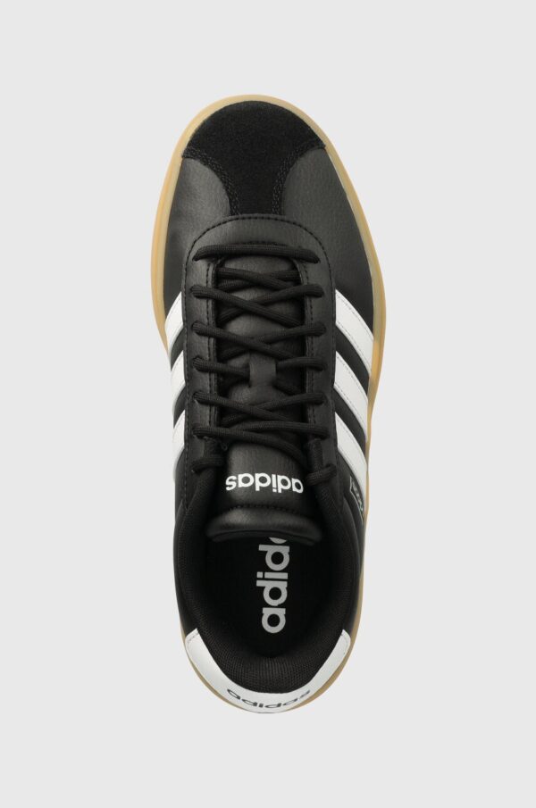 adidas sneakersy skórzane Vl Court Bold kolor czarny IH3081 - obrazek 3