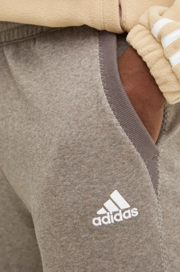 adidas spodnie dresowe kolor brązowy melanżowe IY6611 - obrazek 3