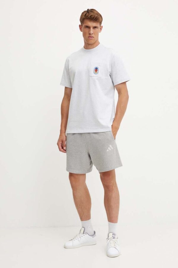 adidas szorty bawełniane All SZN kolor szary melanżowe IY4152