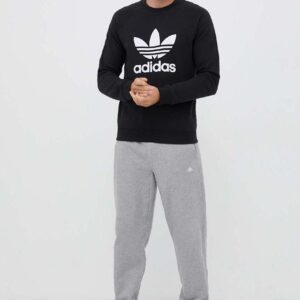 adidas Originals bluza bawełniana męska kolor czarny z nadrukiem