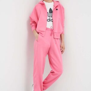 adidas spodnie dresowe kolor różowy gładkie