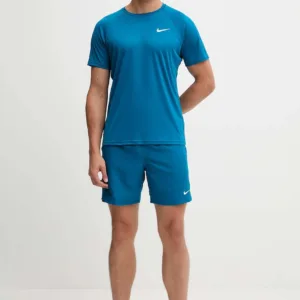 Nike t-shirt treningowy kolor turkusowy gładki