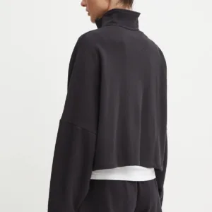 adidas Originals bluza bawełniana Essential damska kolor czarny gładka IW5726