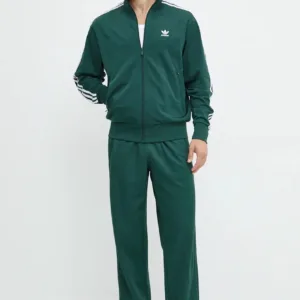 adidas Originals bluza Adicolor Classics Firebird męska kolor zielony z aplikacją IY9892