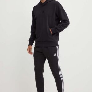 adidas bluza bawełniana All SZN męska kolor czarny z kapturem z aplikacją IX1248