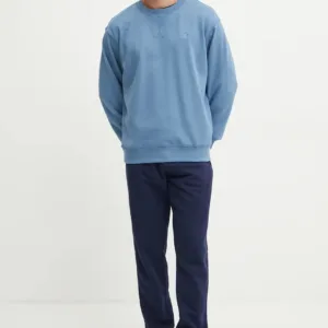 New Balance bluza bawełniana męska kolor niebieski gładka MT41506HEB