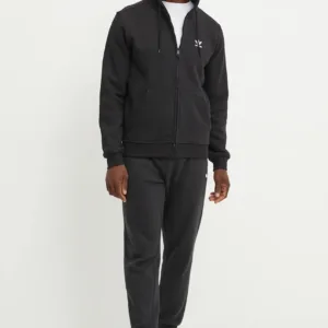 adidas Originals bluza Essential męska kolor czarny z kapturem gładka IW5791