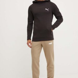 Puma bluza męska kolor czarny z kapturem z nadrukiem 681699