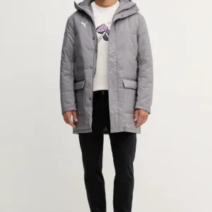 Puma kurtka męska kolor szary zimowa 658569