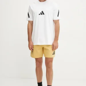 adidas t-shirt bawełniany Z.N.E. męski kolor biały z nadrukiem JE3078