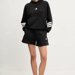 adidas bluza Future Icons 3-Stripes damska kolor czarny z kapturem z nadrukiem JC5426