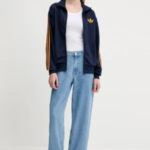 adidas Originals bluza Firebird damska kolor granatowy z aplikacją JW1247