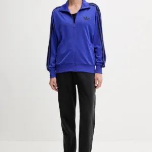 adidas Originals bluza Firebird damska kolor niebieski z aplikacją JX6462