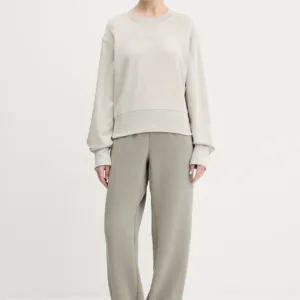 adidas bluza bawełniana All SZN damska kolor beżowy gładka JV9816