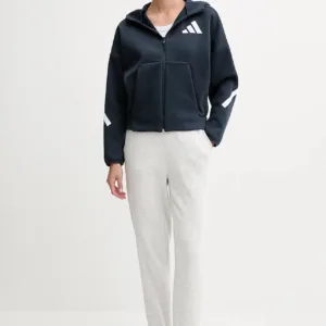 adidas bluza x Z.N.E damska kolor granatowy z kapturem z nadrukiem JW5320