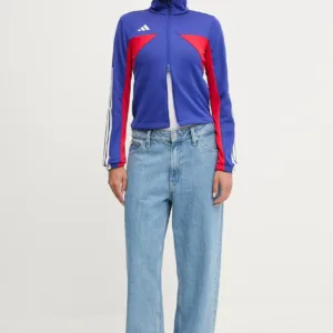 adidas bluza Tiro damska kolor niebieski wzorzysta JW6814