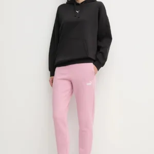 Puma bluza damska kolor czarny z kapturem gładka 685398