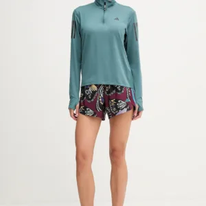adidas Performance bluza do biegania Own The Run damska kolor zielony gładka JX2255