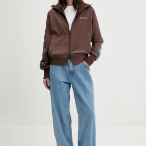 adidas Originals bluza Tailored Tt damska kolor brązowy z aplikacją JX5311