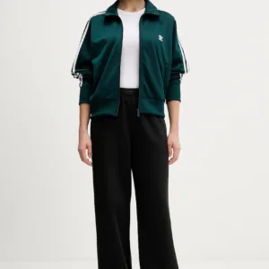 adidas Originals bluza Firebird Tt damska kolor zielony z aplikacją JX1484