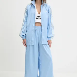 adidas Originals bluza Satin Tt damska kolor niebieski z aplikacją KC8811