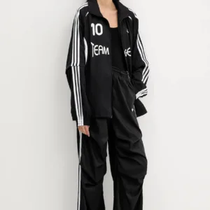 adidas Originals bluza Ovzd Tracktop damska kolor czarny z nadrukiem KE7569