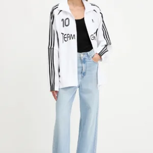 adidas Originals bluza Ovzd Tracktop damska kolor biały z nadrukiem KE7570