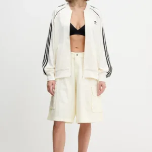 adidas Originals bluza Sst Satin Tt damska kolor beżowy z aplikacją KH1567