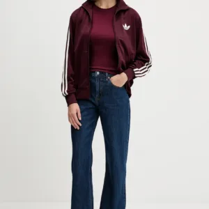 adidas Originals bluza Firebird damska kolor czerwony z aplikacją KH1592