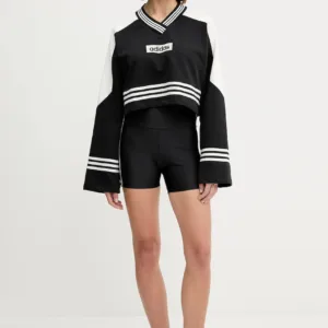 adidas Originals bluza Crew Sweatshirt damska kolor czarny wzorzysta JW7273