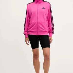adidas Originals bluza Firebird damska kolor różowy z aplikacją JX7866