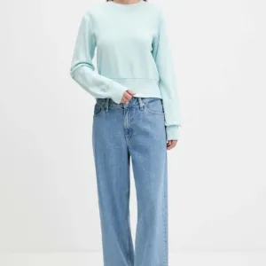 adidas bluza bawełniana All Szn French Terry damska kolor turkusowy gładka JV9820