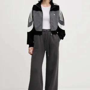 adidas Originals bluza Tracktop damska kolor czarny wzorzysta JW7289