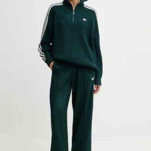 adidas Originals bluza Funnel damska kolor zielony z aplikacją KR7653