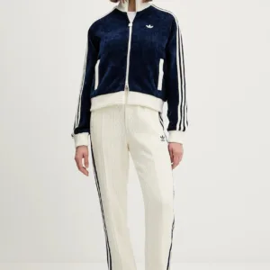 adidas Originals bluza Velour damska kolor granatowy z aplikacją KS7779