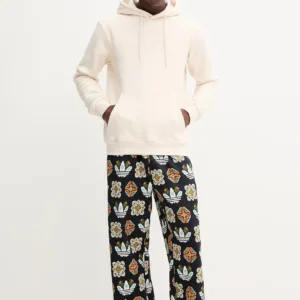 adidas Originals bluza Essentials męska kolor beżowy z kapturem gładka HZ3598