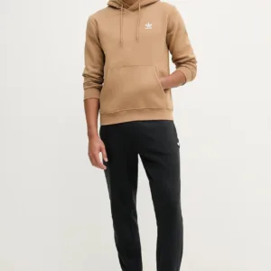 adidas Originals bluza Essentials męska kolor zielony z kapturem gładka JW1064