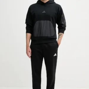 adidas bluza City Escape męska kolor czarny z kapturem z aplikacją JF3279