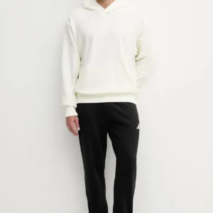 adidas bluza bawełniana All SZN męska kolor beżowy z kapturem gładka JL6558