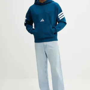 adidas bluza Spiderman Hoo męska kolor niebieski z kapturem z nadrukiem JL7975