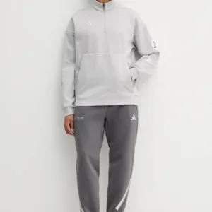 adidas bluza x Mercedes męska kolor szary z nadrukiem JW3477
