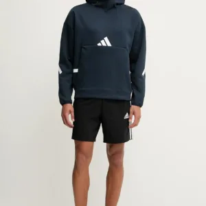 adidas bluza x Z.N.E męska kolor granatowy z kapturem z nadrukiem JW4729