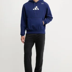 adidas Performance bluza treningowa Category Training Graphic męska kolor granatowy z kapturem wzorzysta JM8974