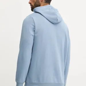 Puma bluza męska kolor niebieski z kapturem z aplikacją 684718