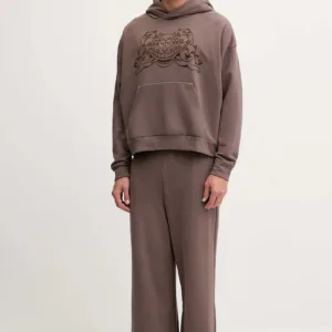 Puma x RIPNDIP bluza bawełniana męska kolor brązowy z kapturem z aplikacją 632414