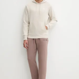 New Balance bluza męska kolor beżowy z kapturem gładka MT41511TWF