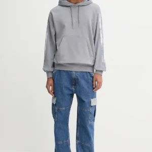 adidas bluza Seasonal AOP męska kolor szary z kapturem gładka JM1725