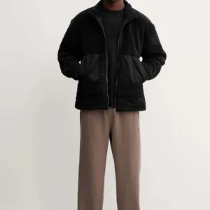 adidas Originals bluza polarowa Premium Essentials męska kolor czarny gładka JY2639