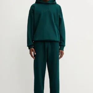 adidas bluza All Szn męska kolor zielony z kapturem gładka KB8527